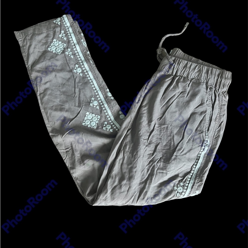 Sundance Brown Embroidered viscose pants SP